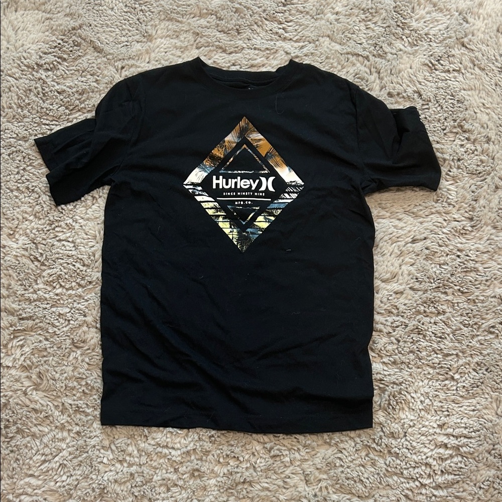 Hurley Black Tee with Graphic Design